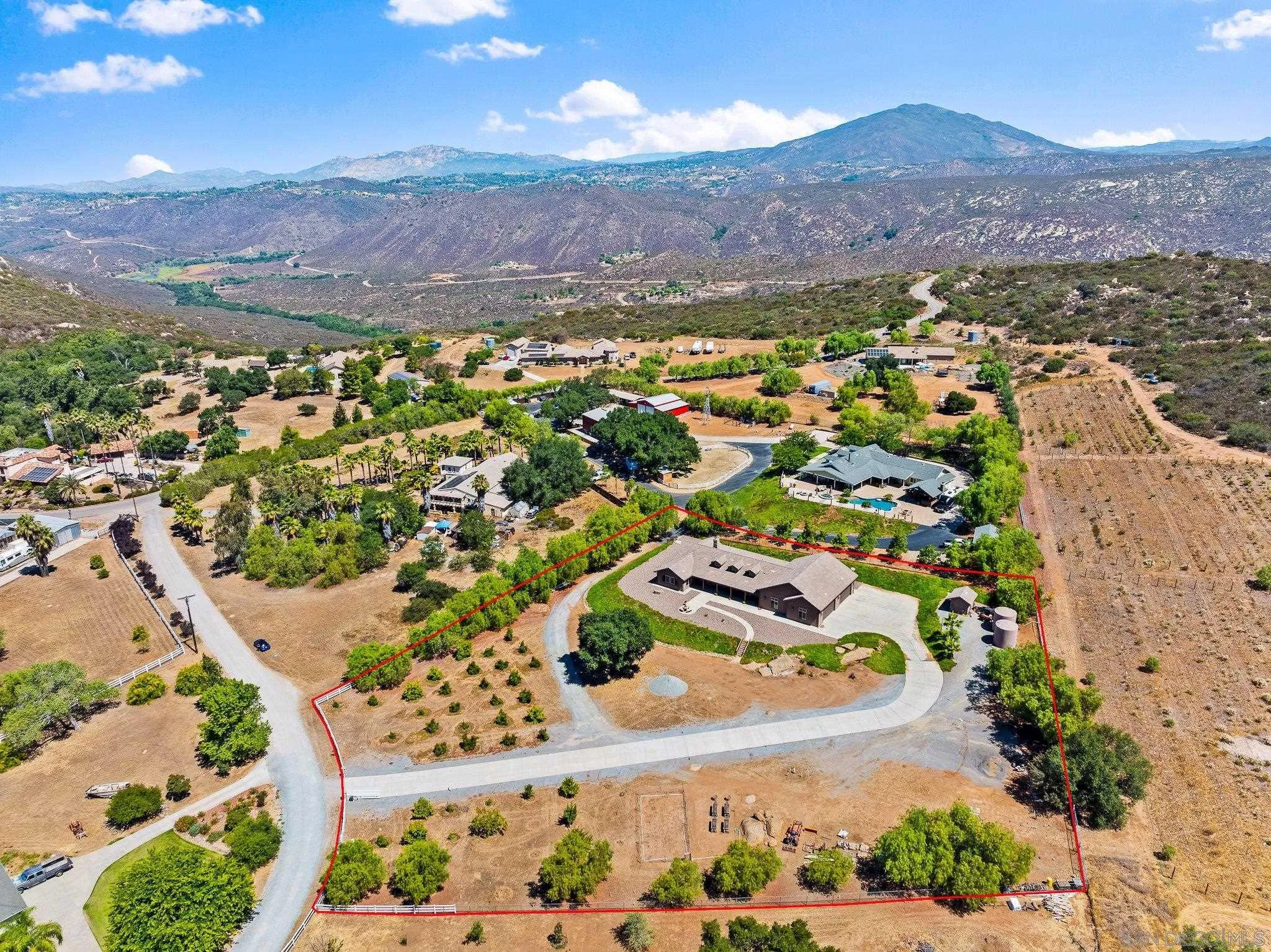 19553 Hidden Glen Road Alpine, CA 91901 - Photo 47 of 55 an aerial view of residential houses with outdoor space