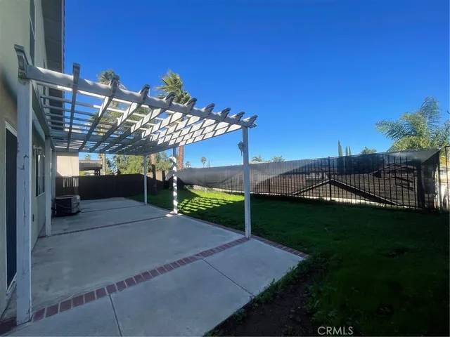 a view of a porch with a yard