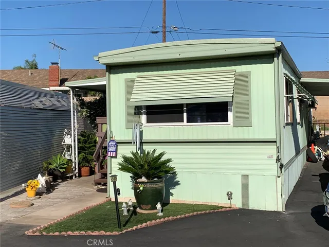 a view of a house with a patio
