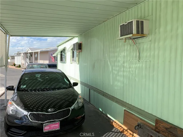 a car parked in front of a house