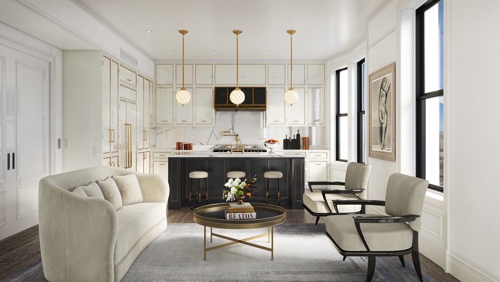 29 Commonwealth Avenue, Unit 6 Boston, MA 02116 - Photo 2 of 8 a living room with furniture a table and a window