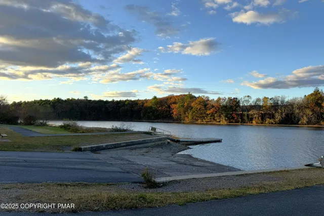 a view of a lake with outdoor space