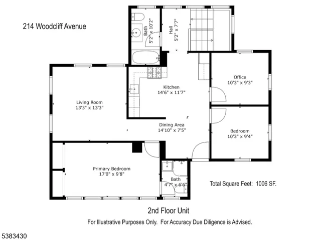 $2,400 | 214 Woodcliff Avenue, Unit 2, Little Falls, NJ 07424