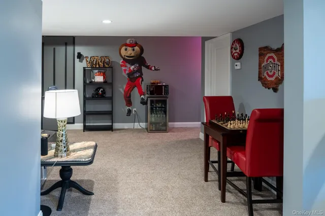 a room with furniture and a table