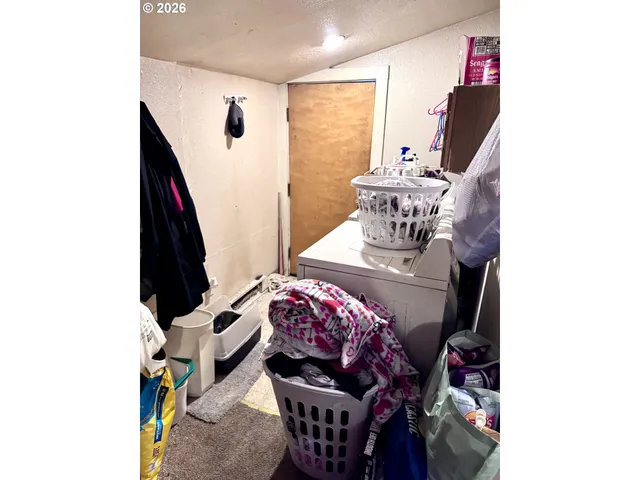 a front view of a house with patio