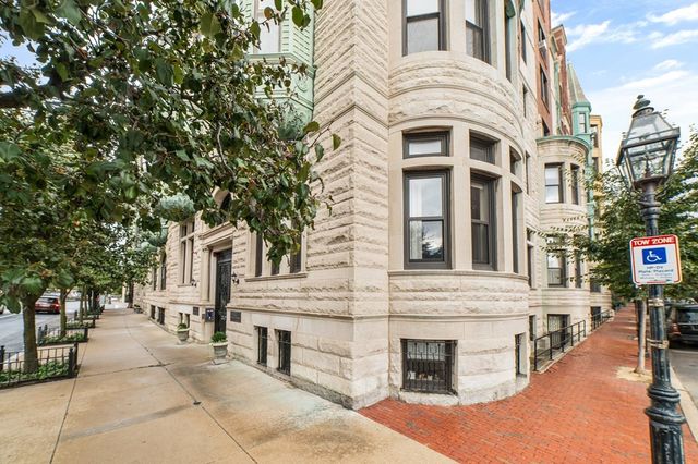 a view of a white building