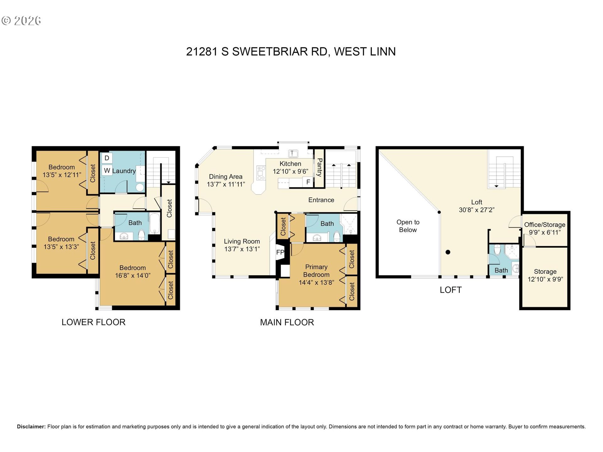 21281 South Sweetbriar Road West Linn, OR 97068 - Photo 47 of 47 Floor Plan