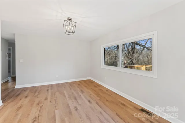 an empty room with a window