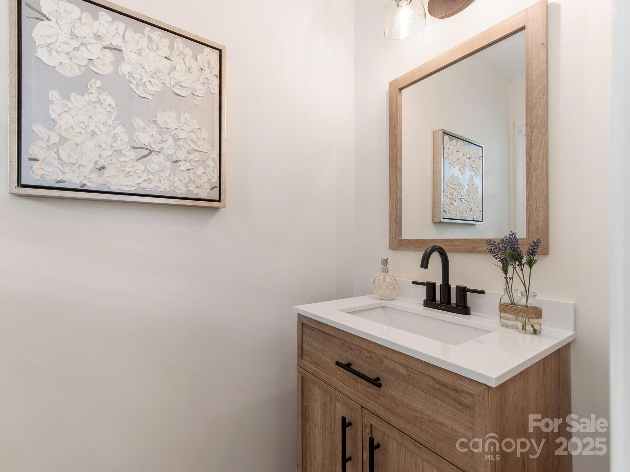 1422 Burnley Road Charlotte, NC 28210 - Photo 20 of 29 a bathroom with a sink and a mirror