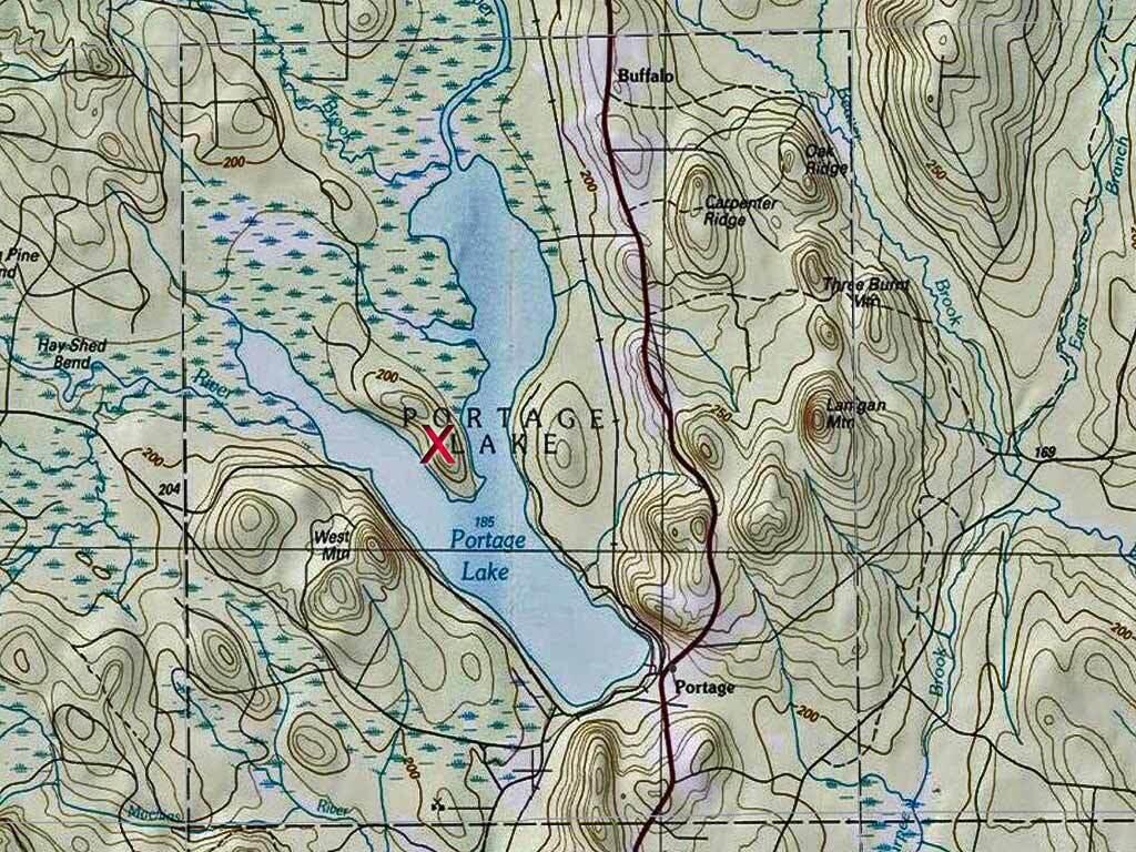 Lot 19-21 Oak Point Trail Portage, ME 04768 - Photo 20 of 23 portage-lake-topo-oak-pt