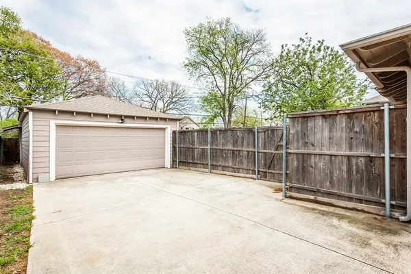 a view of backyard and tree