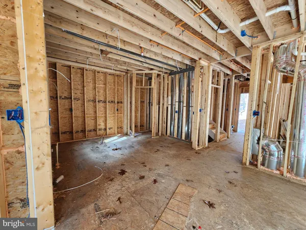 a view of a hallway with staircase