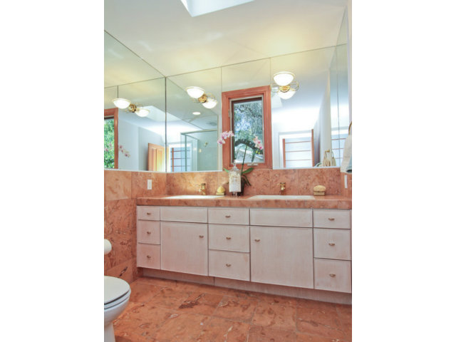 188 Alta Mesa Road Woodside, CA 94062 - Photo 11 of 25 a spacious bathroom with a double vanity sink a mirror and a