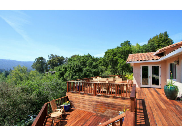 188 Alta Mesa Road Woodside, CA 94062 - Photo 18 of 25 a view of a swimming pool with a patio