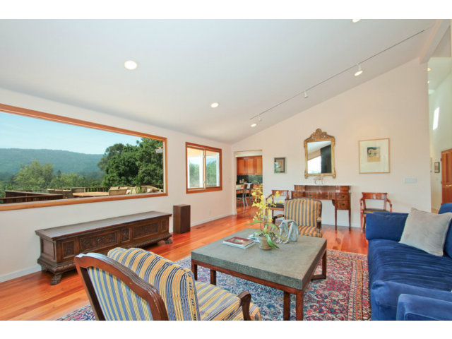 188 Alta Mesa Road Woodside, CA 94062 - Photo 4 of 25 a living room with furniture a rug and a large window