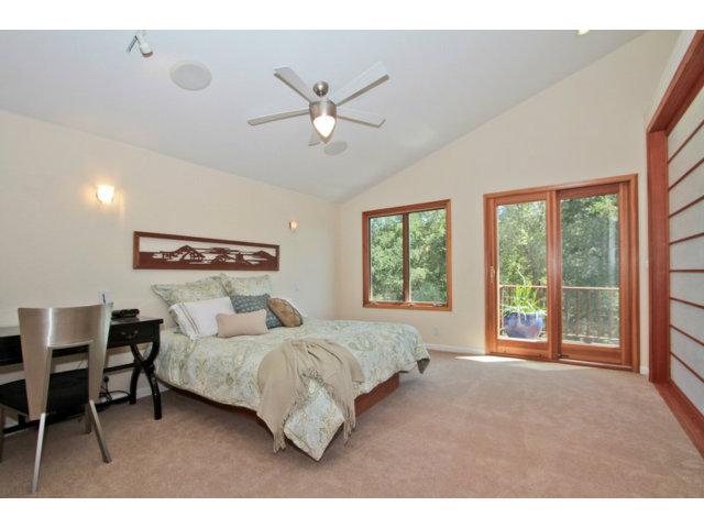 188 Alta Mesa Road Woodside, CA 94062 - Photo 10 of 25 a bedroom with a bed and a large window