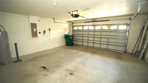 a view of a garage