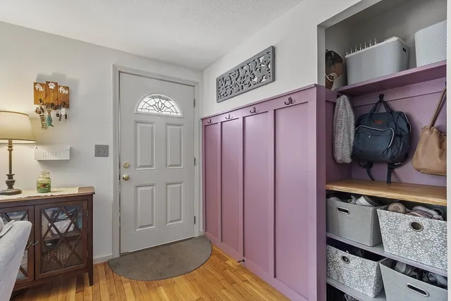 a view of a hallway with elevator