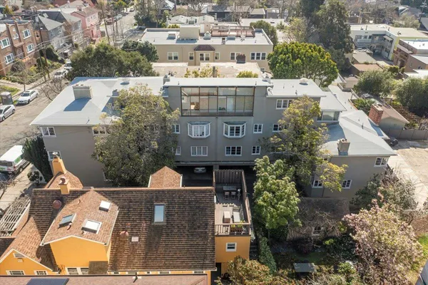 an aerial view of multiple house