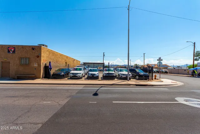 a view of parking garage with cars