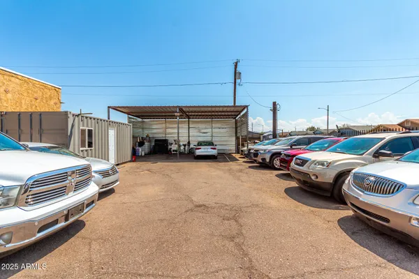 a car is parked in a garage