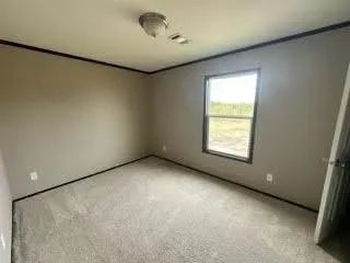 an empty room with a window