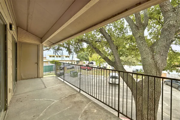 a view of a balcony