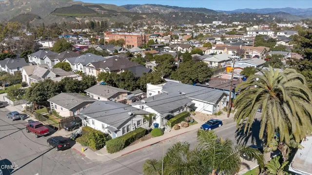 an aerial view of a city with lots of residential buildings