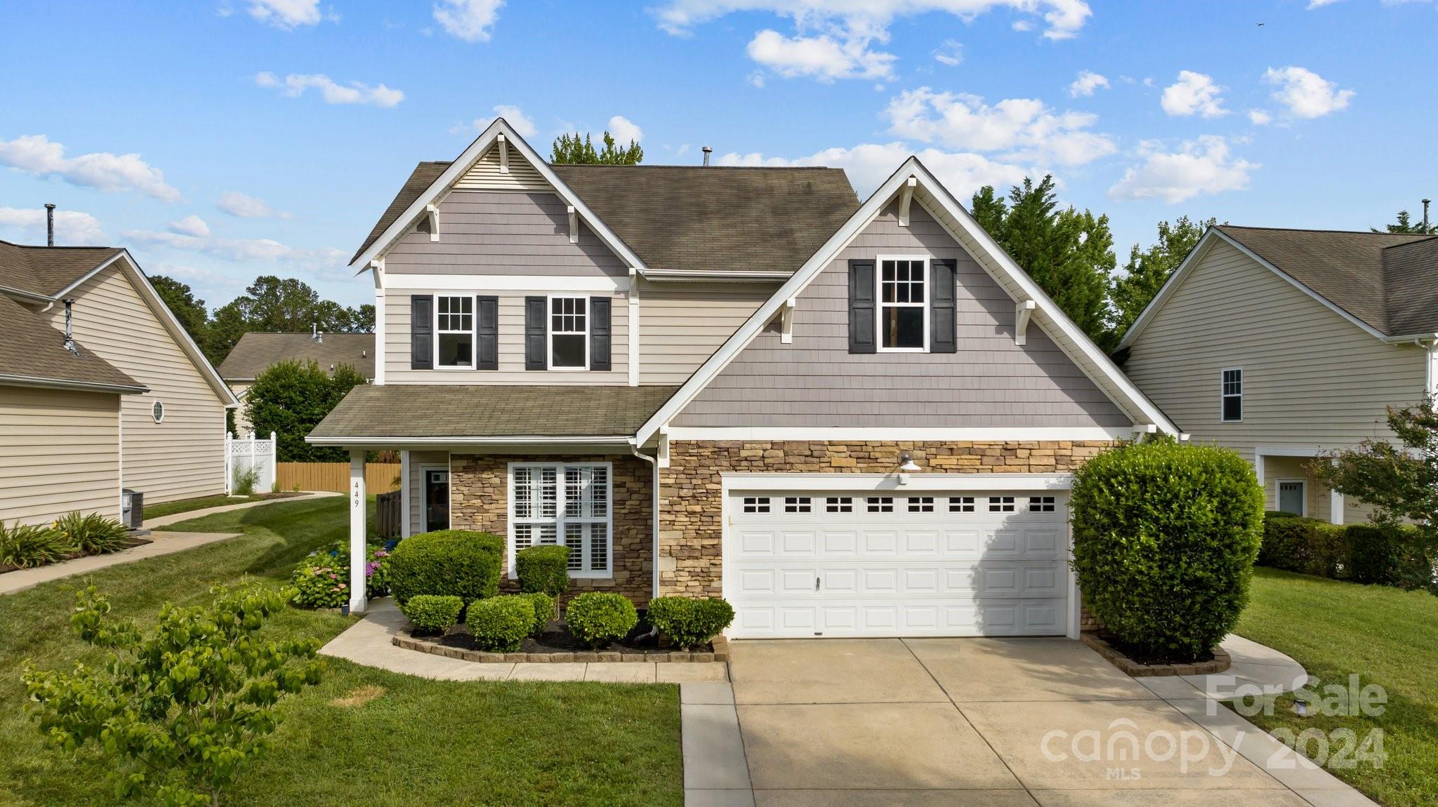 449 Silver Cypress Lane Fort Mill, SC 29708 - Photo 37 of 42 a front view of a house with a yard