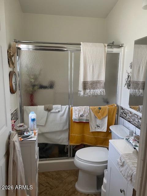 3700 South Tomahawk Road, Unit 59 Apache Junction, AZ 85119 - Photo 14 of 19 a bathroom with a sink toilet and shower
