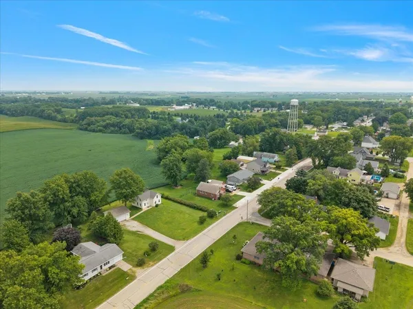 an aerial view of multiple house