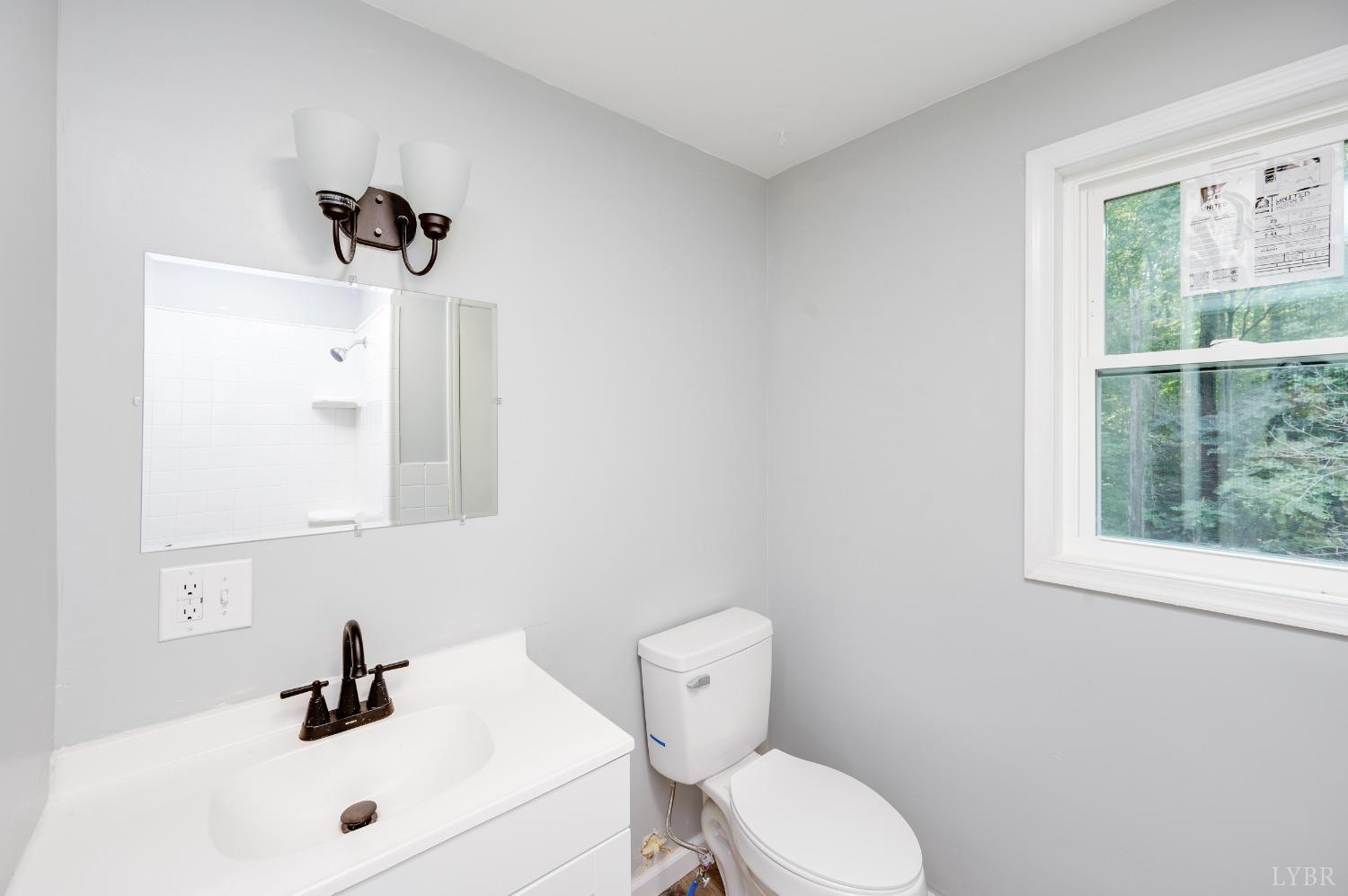 577 Thomas Road Madison Heights, VA 24572 - Photo 17 of 40 a bathroom with a sink mirror and toilet