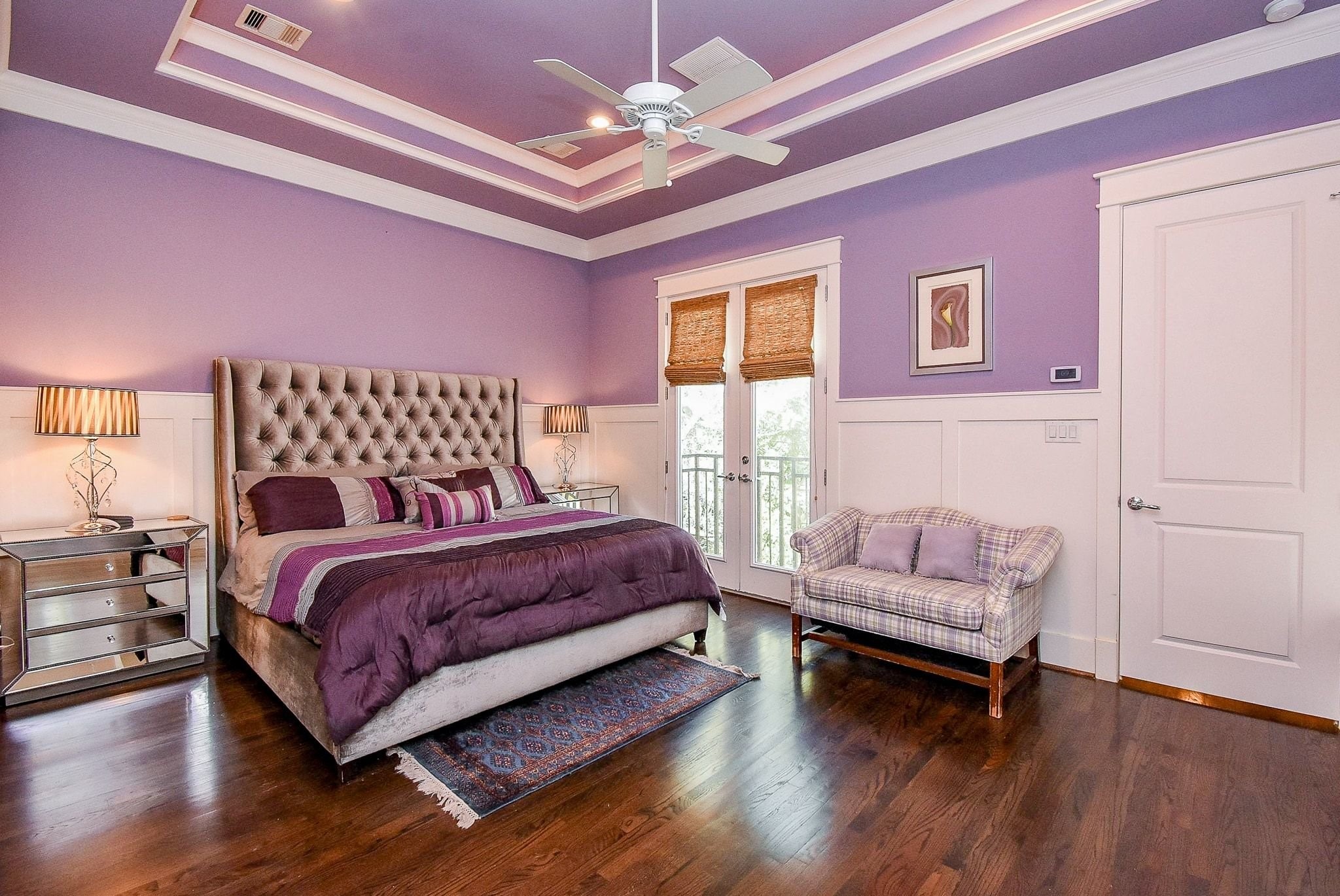 1036 Kern Street Houston, TX 77009 - Photo 26 of 47 An alternate look at the Primary Suite from near the Primary Bathroom. There is a set of french doors that open to a Juliet balcony, overlooking the courtyard area below.