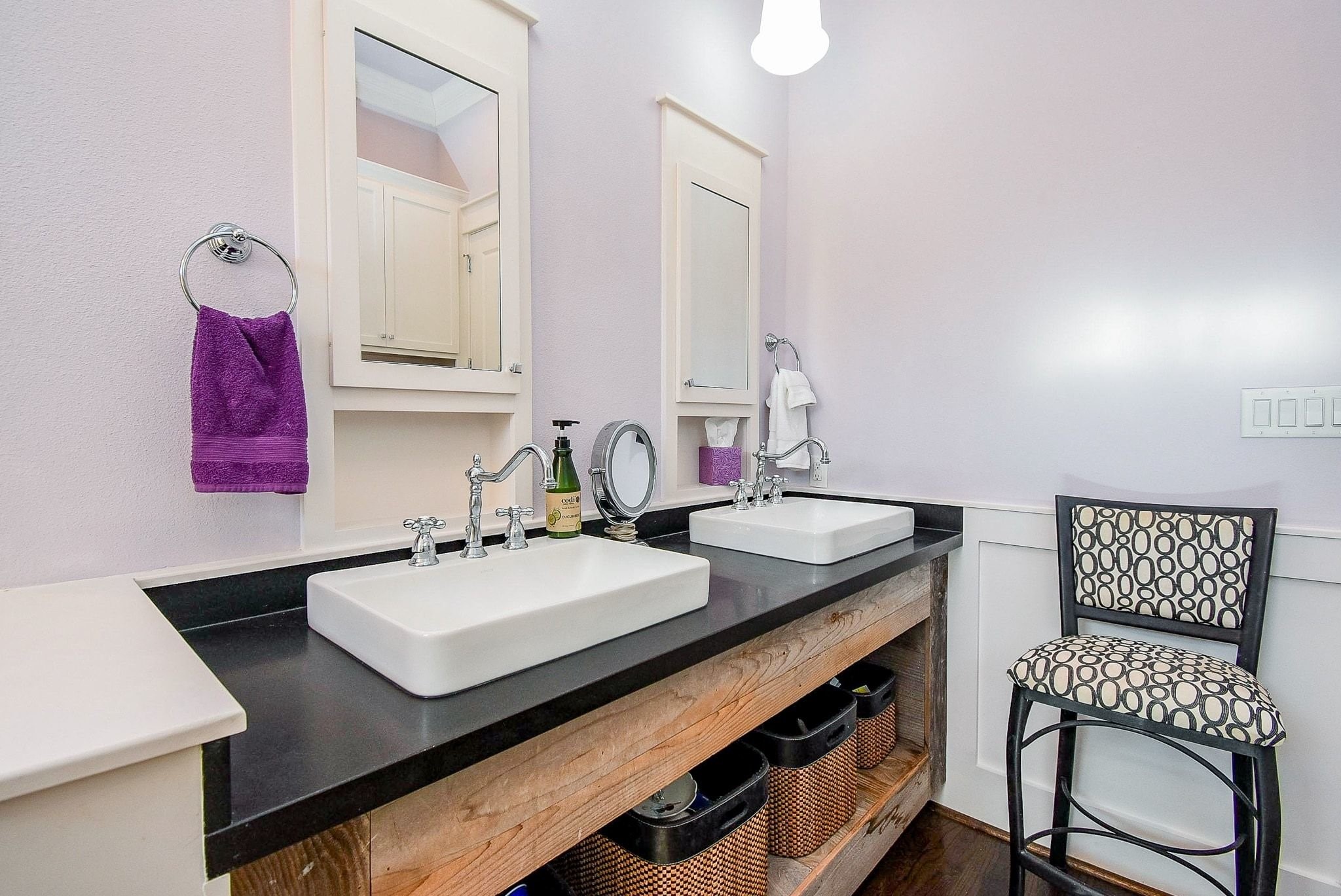 1036 Kern Street Houston, TX 77009 - Photo 30 of 47 A closer look at the vanity area with honed granite countertops.