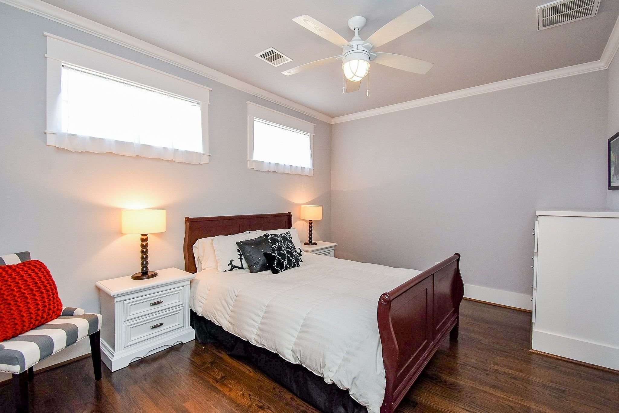 1036 Kern Street Houston, TX 77009 - Photo 44 of 47 The 3rd bedroom comfortably holds a queen size bed and other traditional bedroom furniture pieces.
