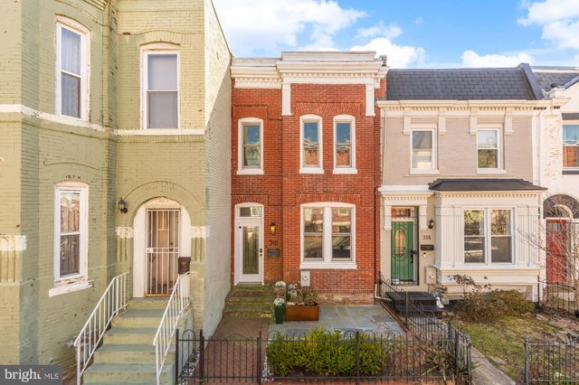 front view of a brick building