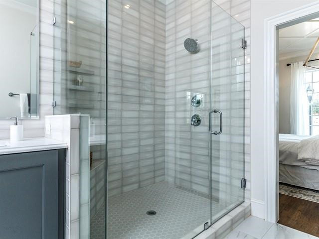 1017 Whitehall Circle Durham, NC 27713 - Photo 20 of 25 a bathroom with a shower and a sink