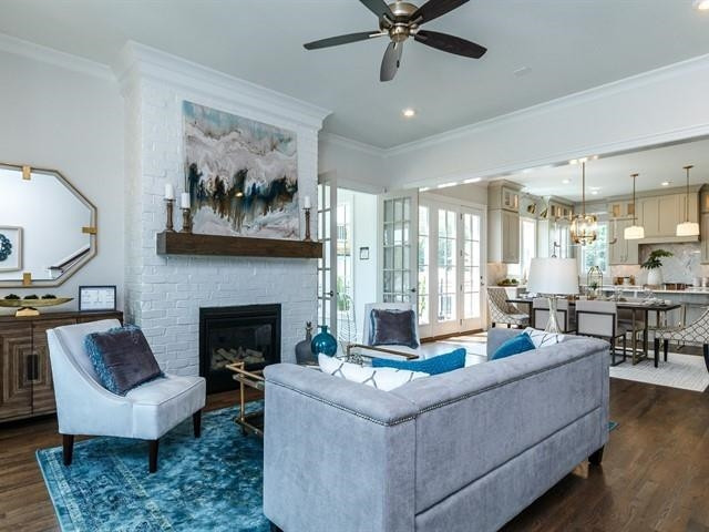 1017 Whitehall Circle Durham, NC 27713 - Photo 3 of 25 a living room with furniture and a fireplace