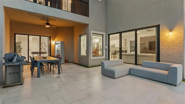 a view of multiple houses with a street