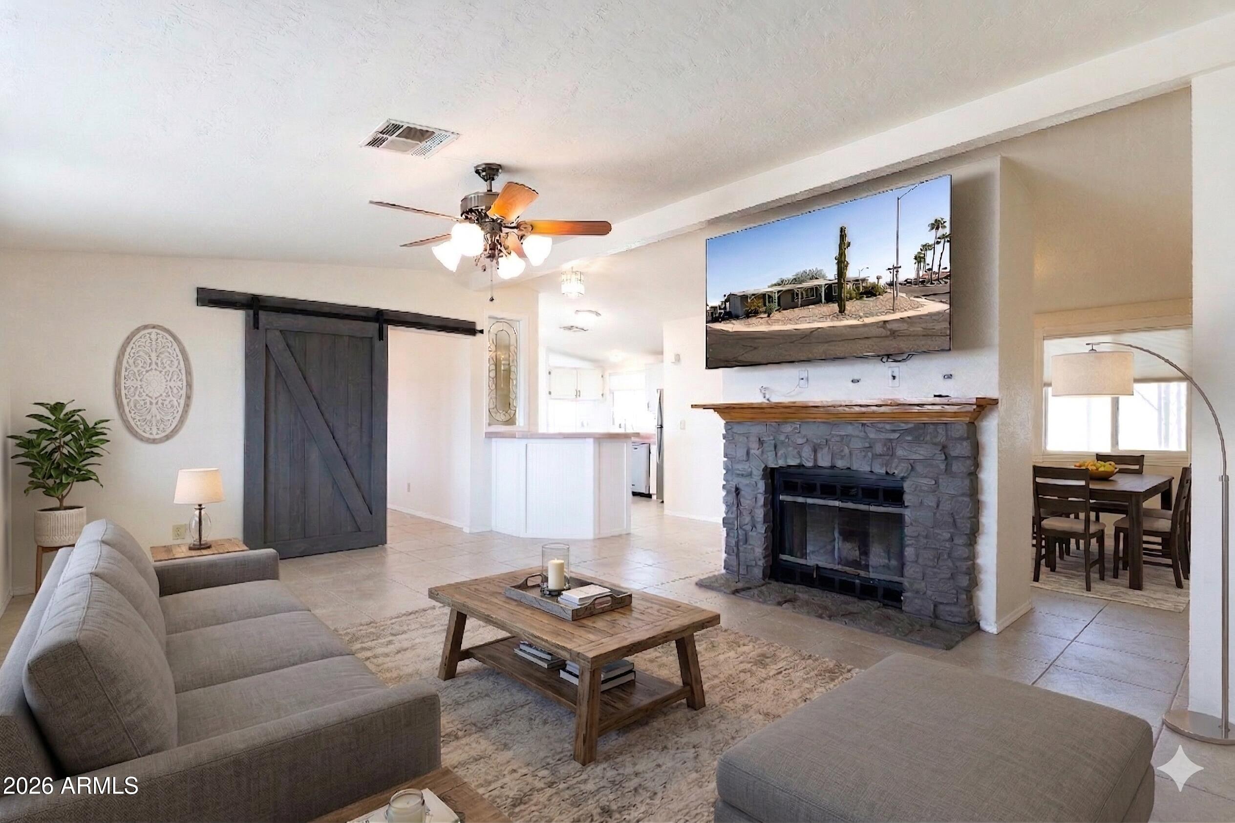 2100 North Trekell Road, Unit 366 Casa Grande, AZ 85122 - Photo 9 of 43 Virtually Staged Living Room Trekell #36