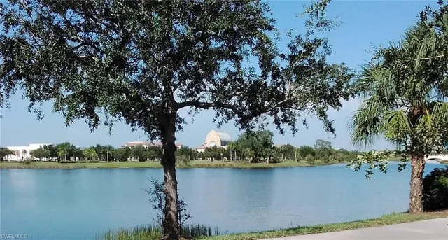 an aerial view of lake