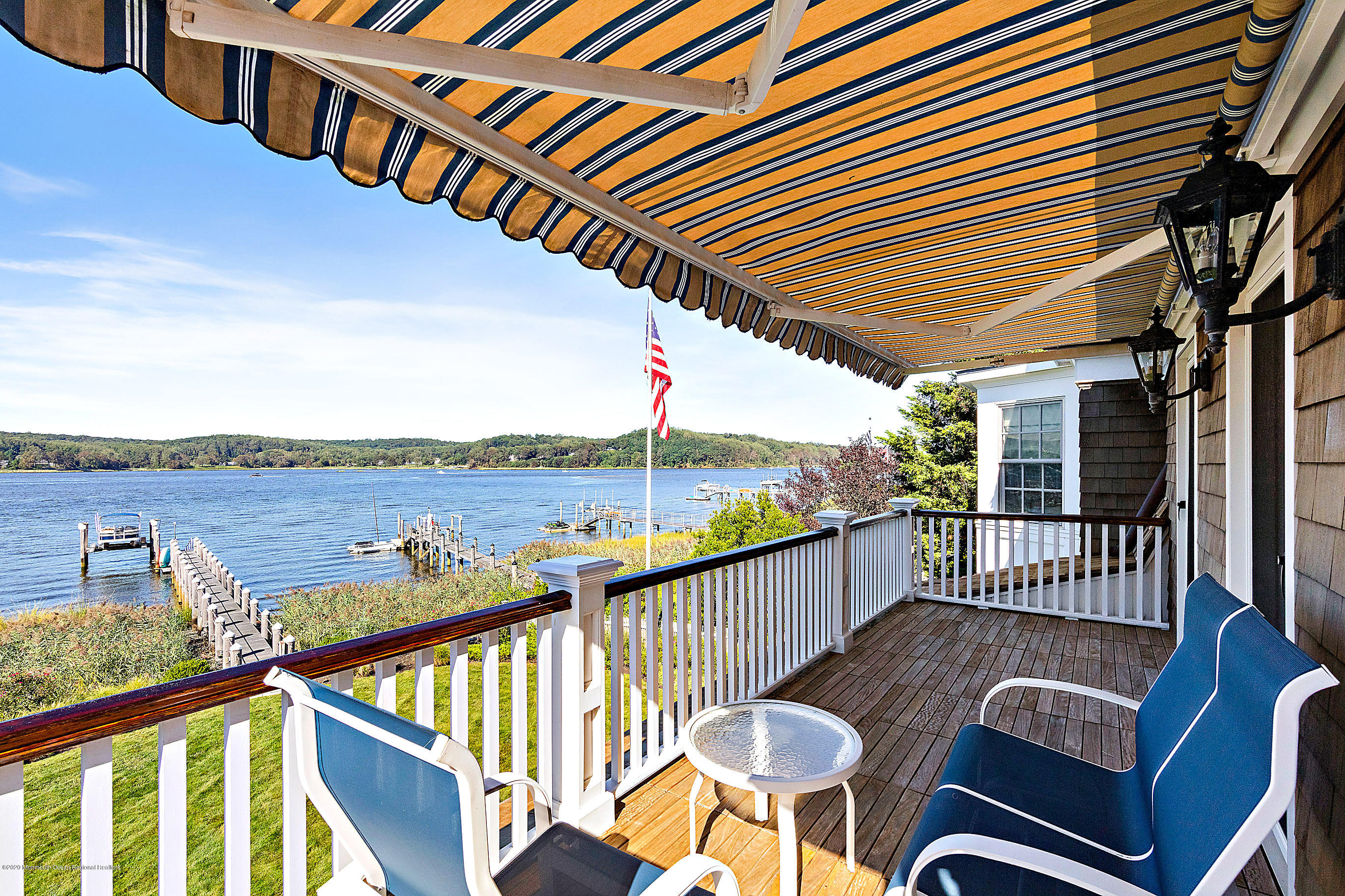 62 River Road Rumson, NJ 07760 - Photo 53 of 54 a view of a balcony with furniture
