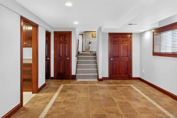 a view of room with stairs