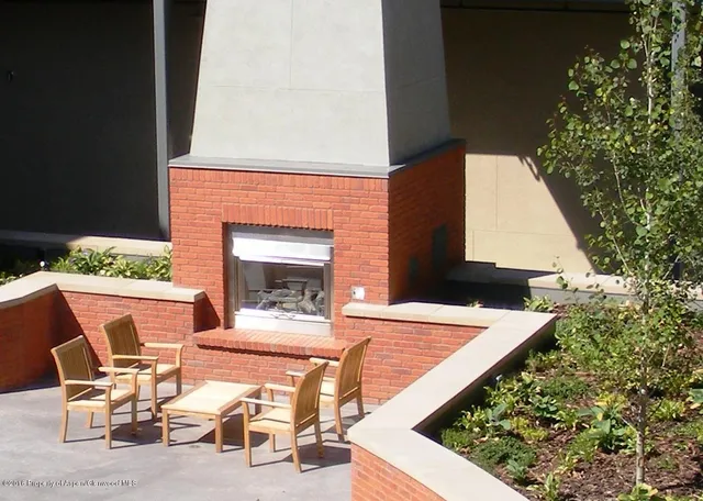 a outdoor space with furniture