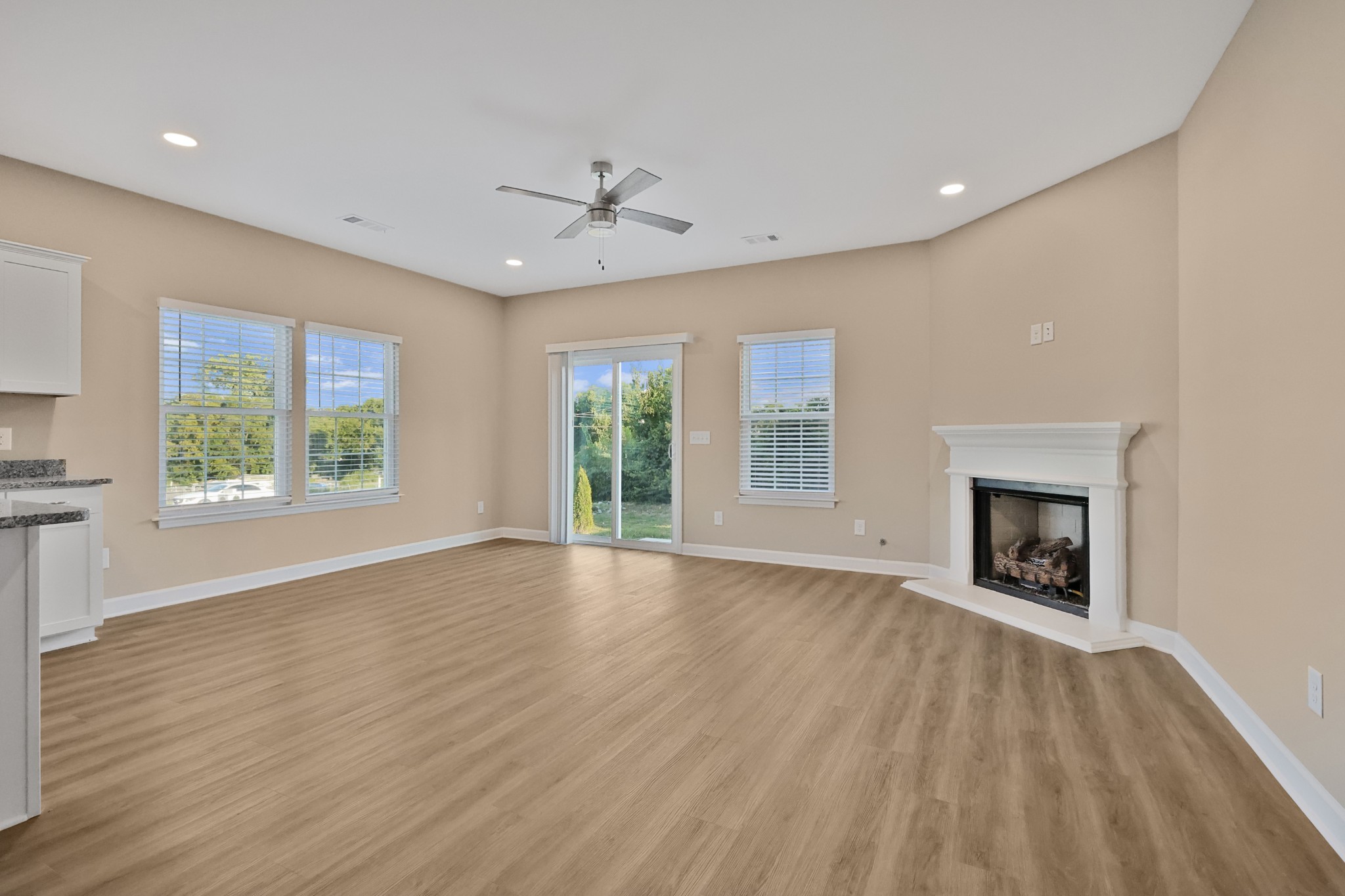 890 Blessing Way Gallatin, TN 37066 - Photo 8 of 19 an empty room with windows fireplace and wooden floor