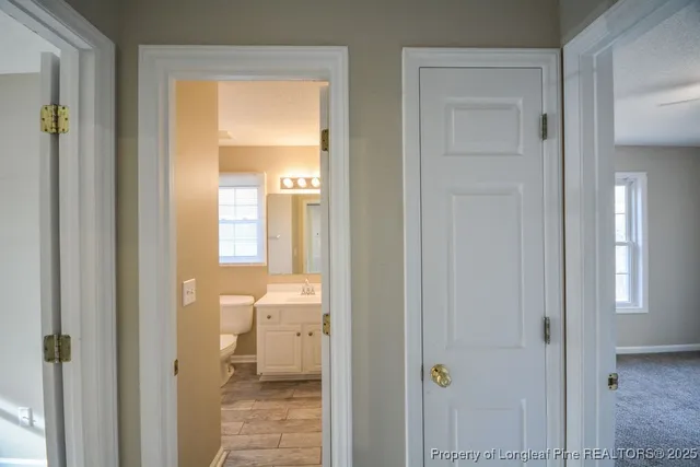 a bathroom with a toilet