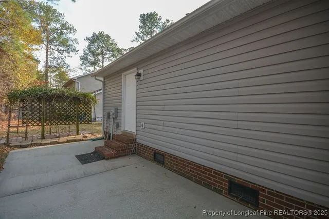 a backyard of a house