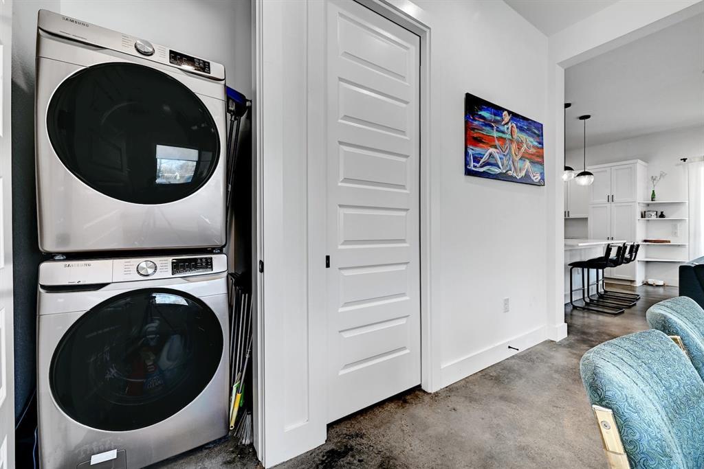 2812 East 4th Street, Unit 2 Austin, TX 78702 - Photo 22 of 26 stacked washer and dryer located on 1st floor