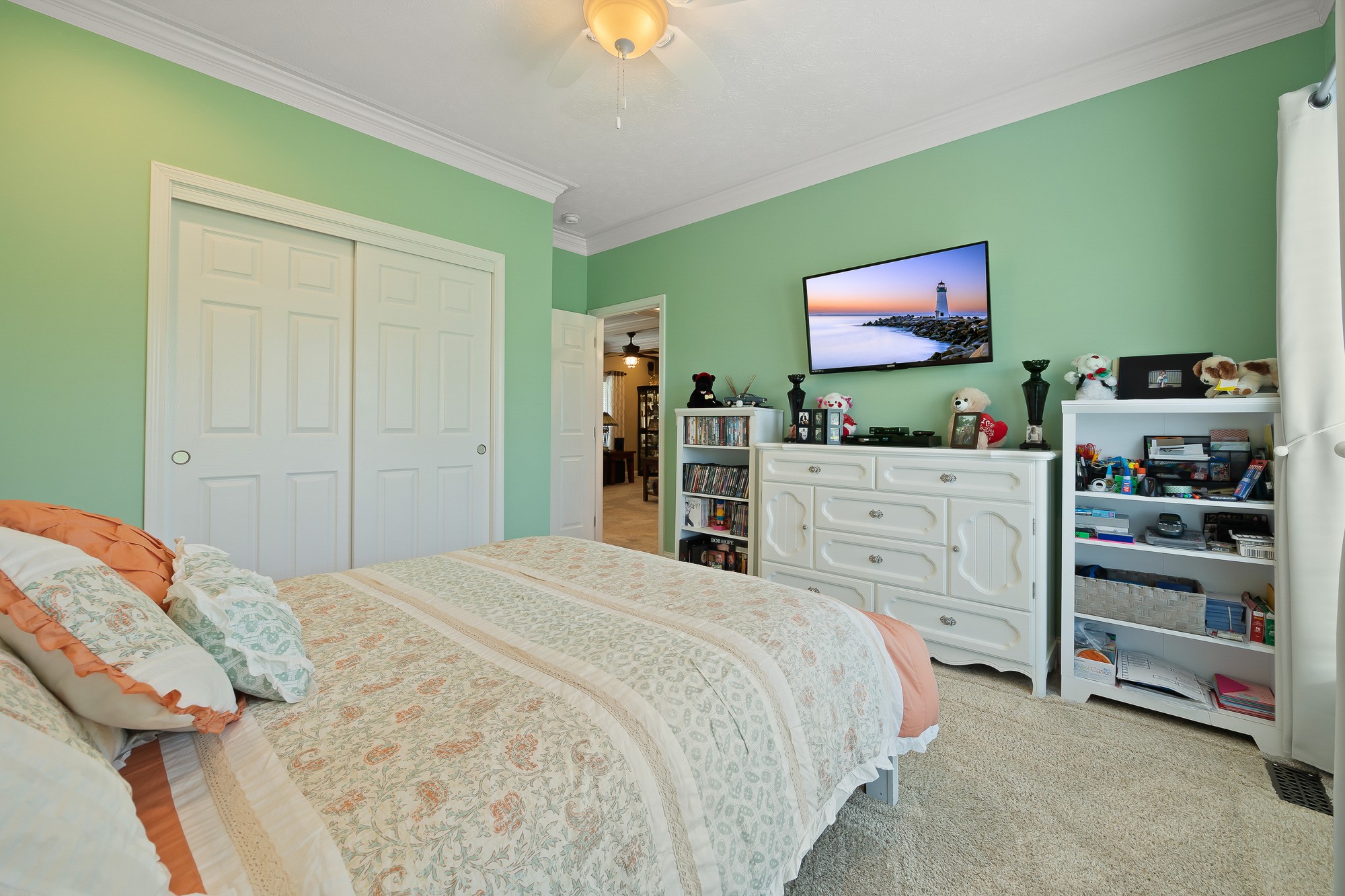 103 Molten Lane Hilham, TN 38568 - Photo 22 of 39 a bedroom with a bed and a television