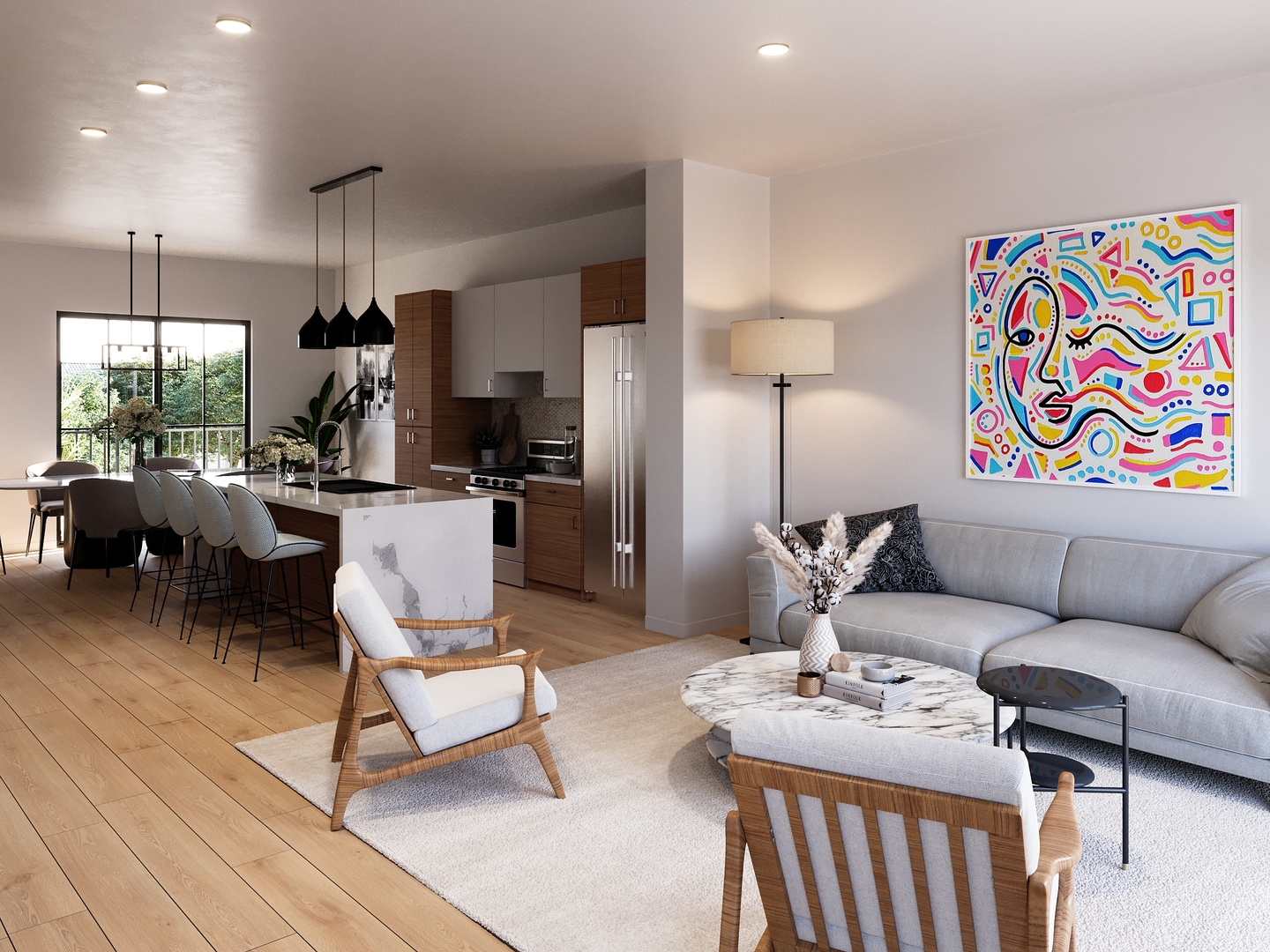 425 Bloom Street, Unit U Highland Park, IL 60035 - Photo 3 of 8 a living room with furniture and a window